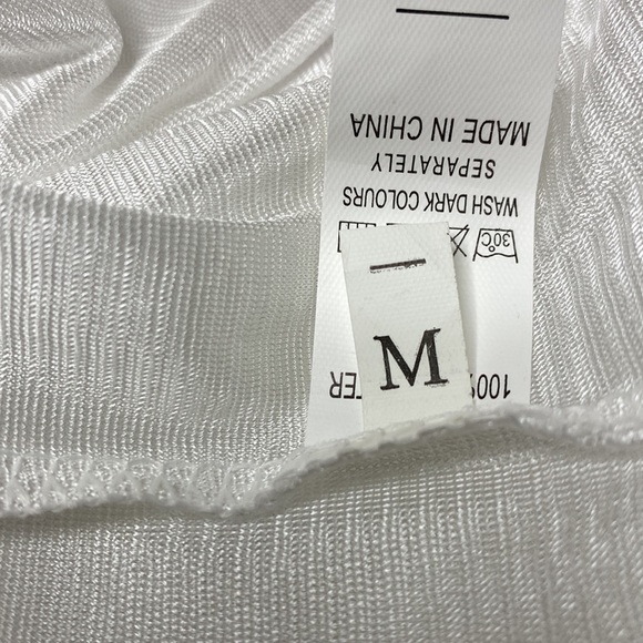 Floral Off-Shoulder Smocked Midi Dress With Sheer Sleeves Size M - Picture 6 of 10